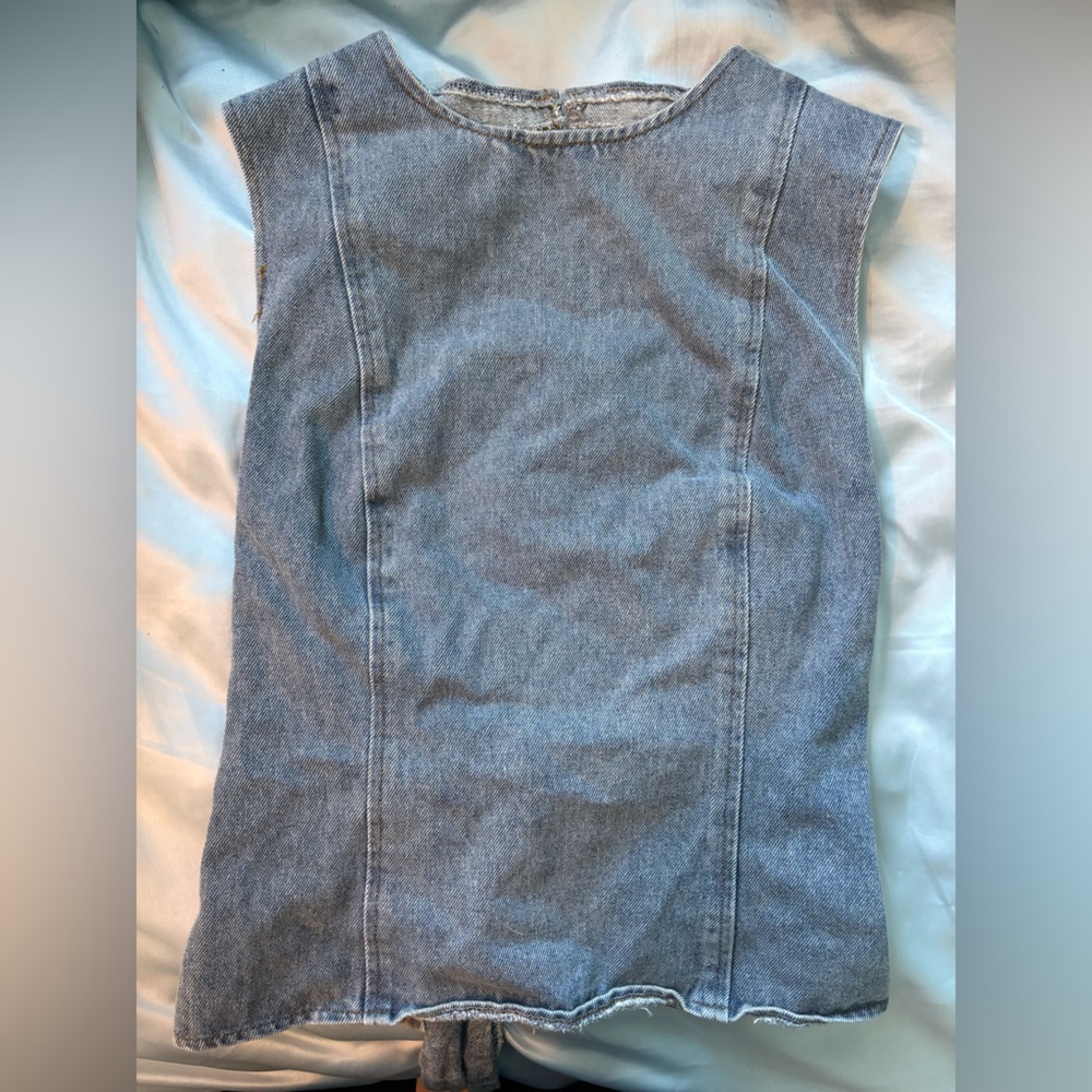 Missguided Light Blue Sleeveless Overall Top